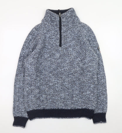 Mens UK Size XL Cape Horn Blue Half Zip Jumper