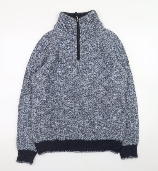 Mens UK Size XL Cape Horn Blue Half Zip Jumper