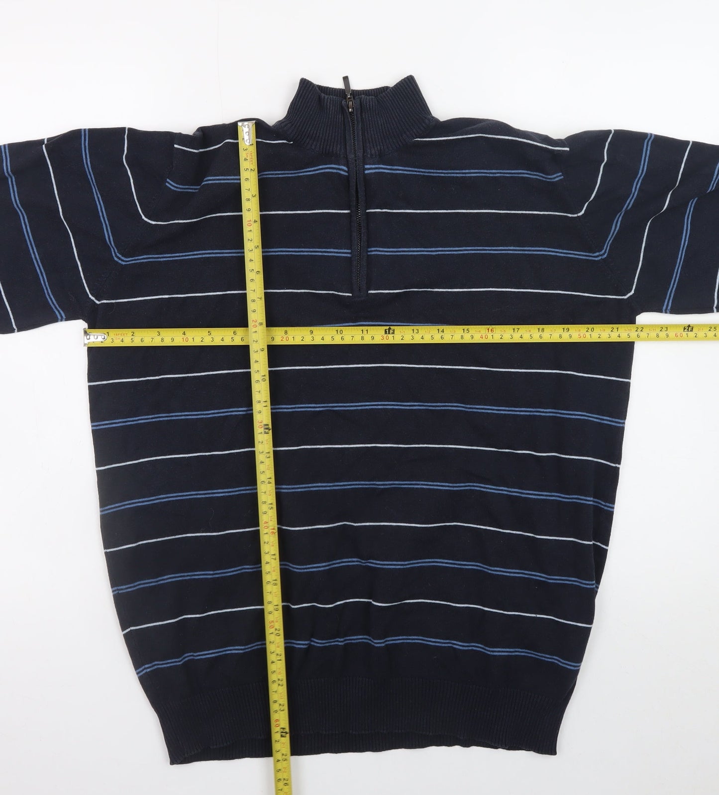 Mens UK Size M James Pringle Blue 1/2 Zip Sweatshirt