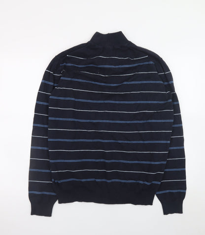 Mens UK Size M James Pringle Blue 1/2 Zip Sweatshirt