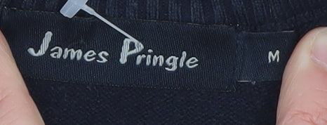 Mens UK Size M James Pringle Blue 1/2 Zip Sweatshirt