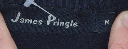Mens UK Size M James Pringle Blue 1/2 Zip Sweatshirt