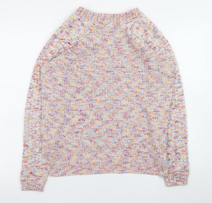 Womens UK Size S Time and Tru Multicoloured Pullover Jumper