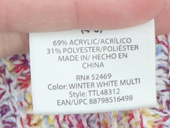 Womens UK Size S Time and Tru Multicoloured Pullover Jumper