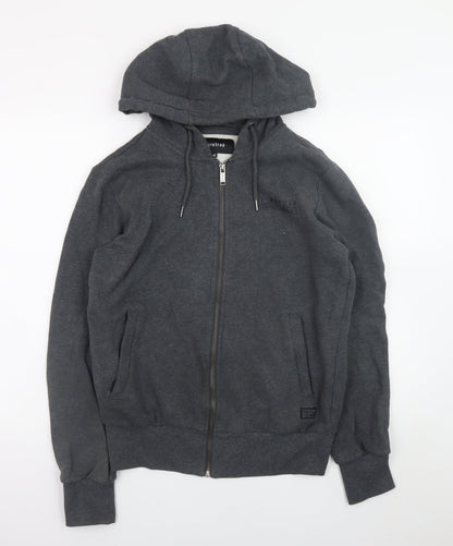 Mens UK Size XS Firetrap Grey Full Zip Hoodie