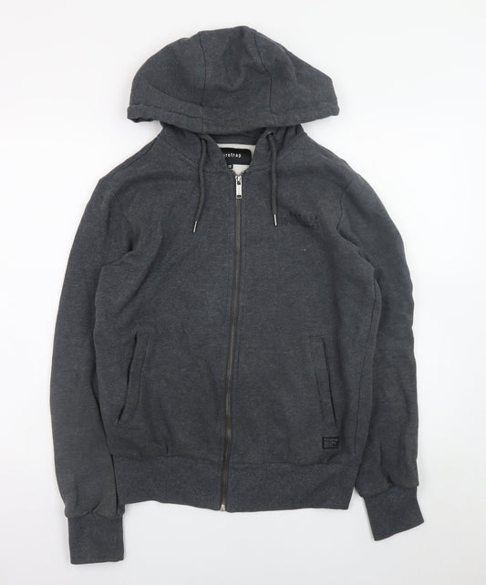 Mens UK Size XS Firetrap Grey Full Zip Hoodie