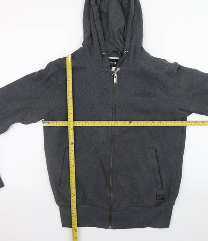 Mens UK Size XS Firetrap Grey Full Zip Hoodie