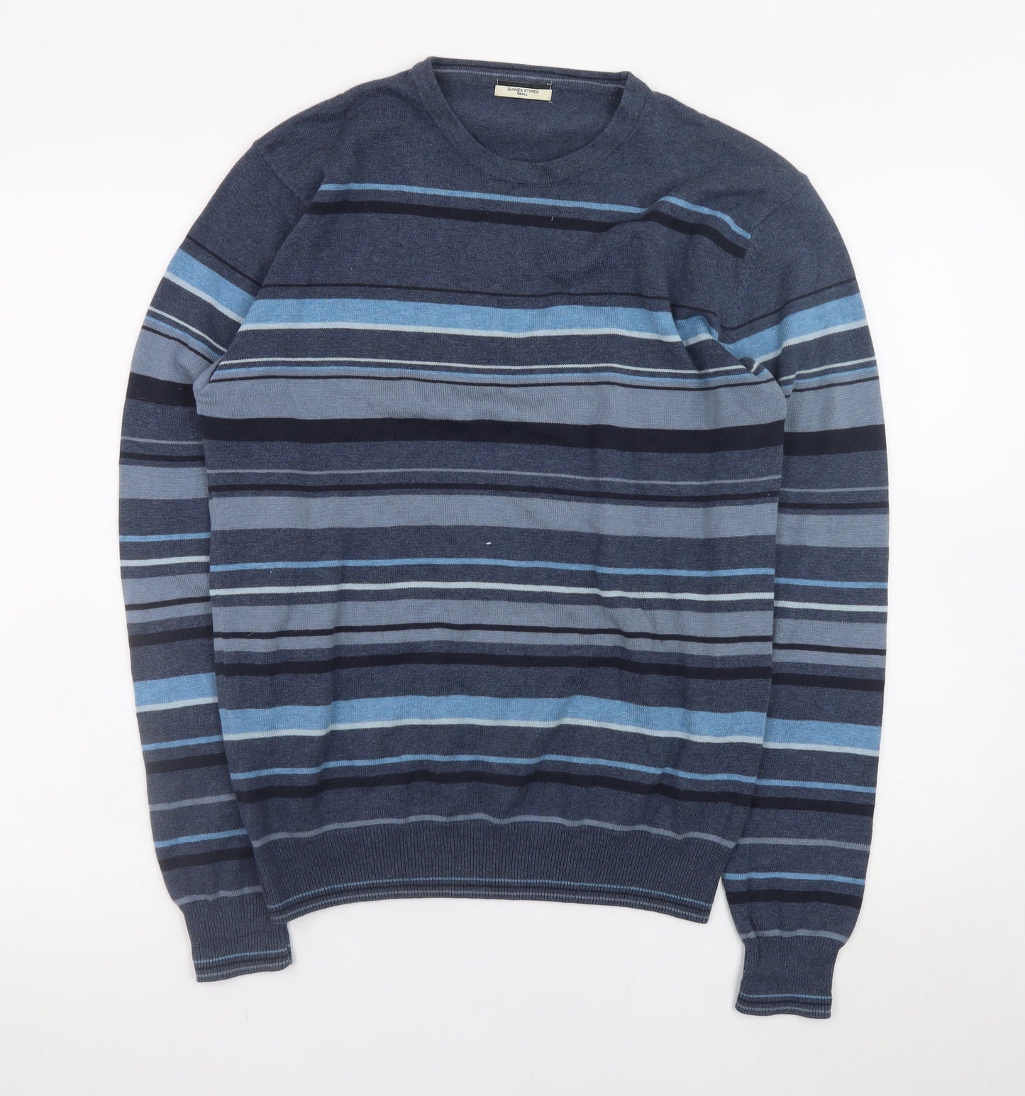 Mens UK Size S Dunnes Stores Blue Pullover Jumper