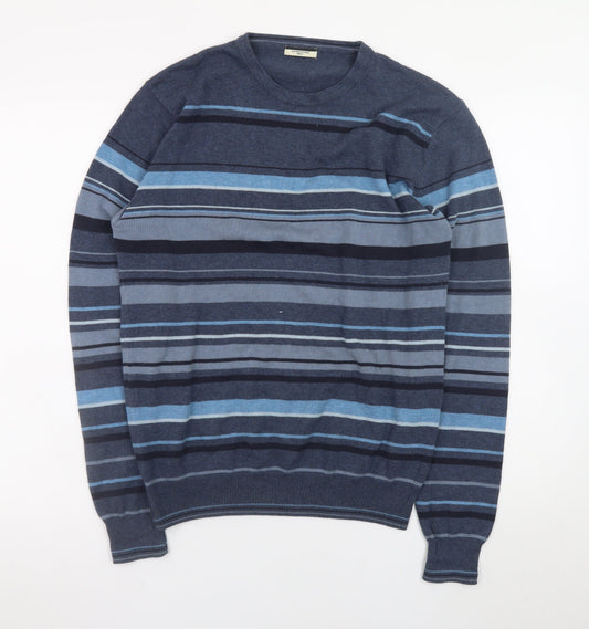 Mens UK Size S Dunnes Stores Blue Pullover Jumper