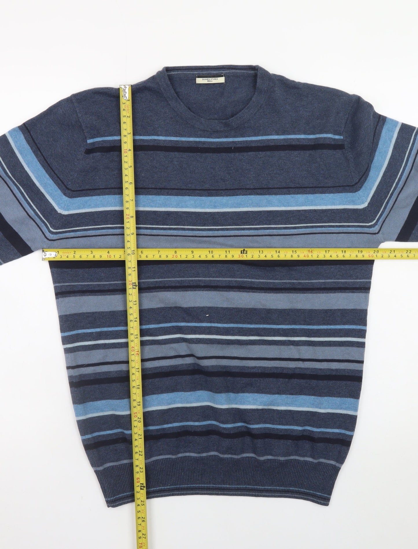 Mens UK Size S Dunnes Stores Blue Pullover Jumper