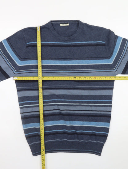 Mens UK Size S Dunnes Stores Blue Pullover Jumper