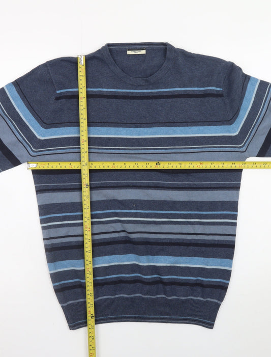 Mens UK Size S Dunnes Stores Blue Pullover Jumper