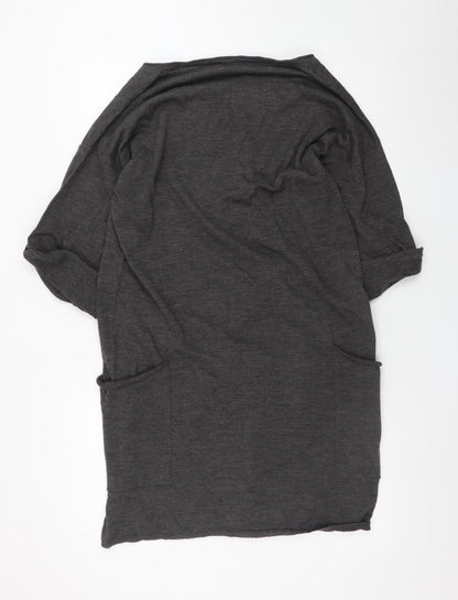 Poetry Women’s Grey Wool T-Shirt Dress UK 10 Short Sleeve Knit
