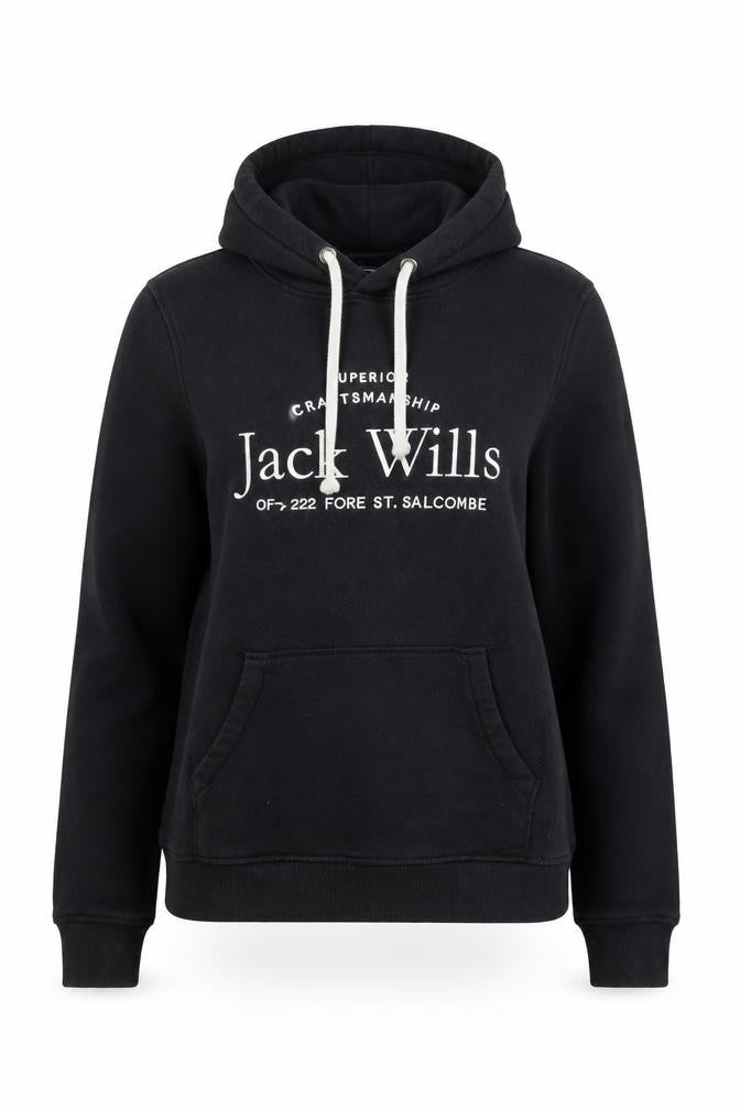 Womens UK Size 12 Jack Wills Black Pullover Hoodie