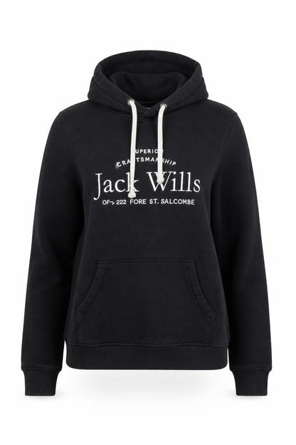 Womens UK Size 12 Jack Wills Black Pullover Hoodie