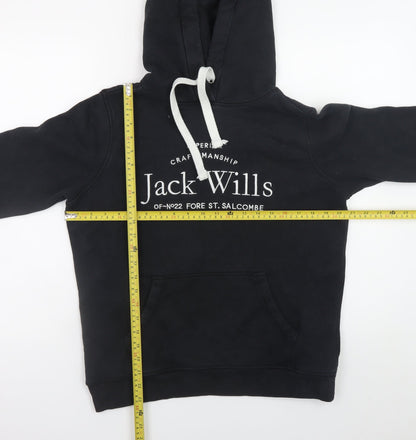 Womens UK Size 12 Jack Wills Black Pullover Hoodie