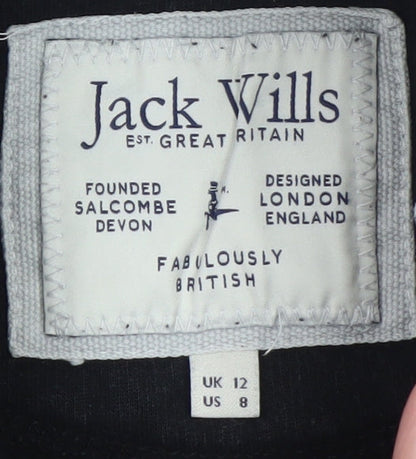 Womens UK Size 12 Jack Wills Black Pullover Hoodie