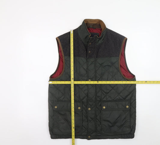 Marks and Spencer Blue Harbour Men's Green Quilted Waistcoat M