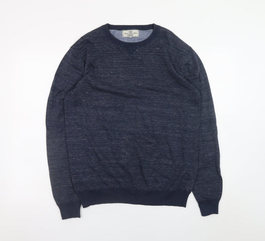 Mens UK Size L NEXT Blue Pullover Jumper