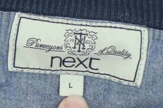 Mens UK Size L NEXT Blue Pullover Jumper