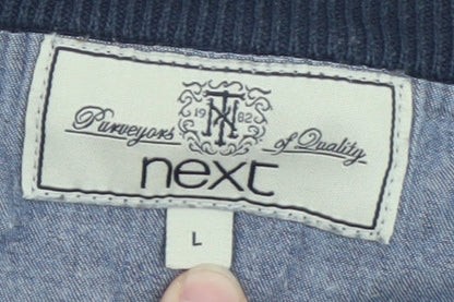 Mens UK Size L NEXT Blue Pullover Jumper