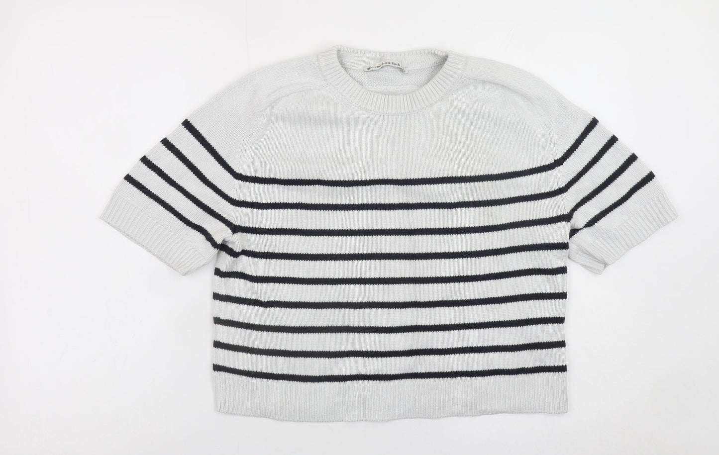 Womens UK Size XS Abercrombie & Fitch White Pullover Jumper