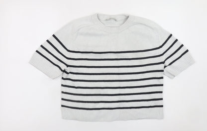 Womens UK Size XS Abercrombie & Fitch White Pullover Jumper