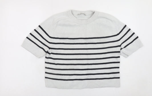 Womens UK Size XS Abercrombie & Fitch White Pullover Jumper