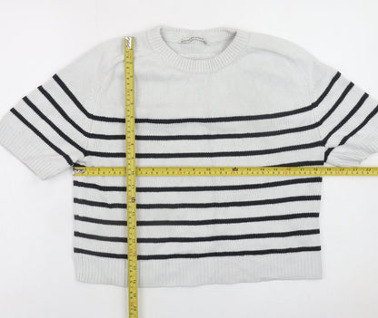 Womens UK Size XS Abercrombie & Fitch White Pullover Jumper