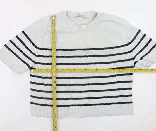 Womens UK Size XS Abercrombie & Fitch White Pullover Jumper