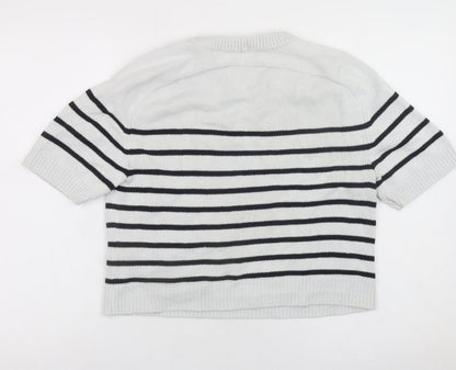 Womens UK Size XS Abercrombie & Fitch White Pullover Jumper