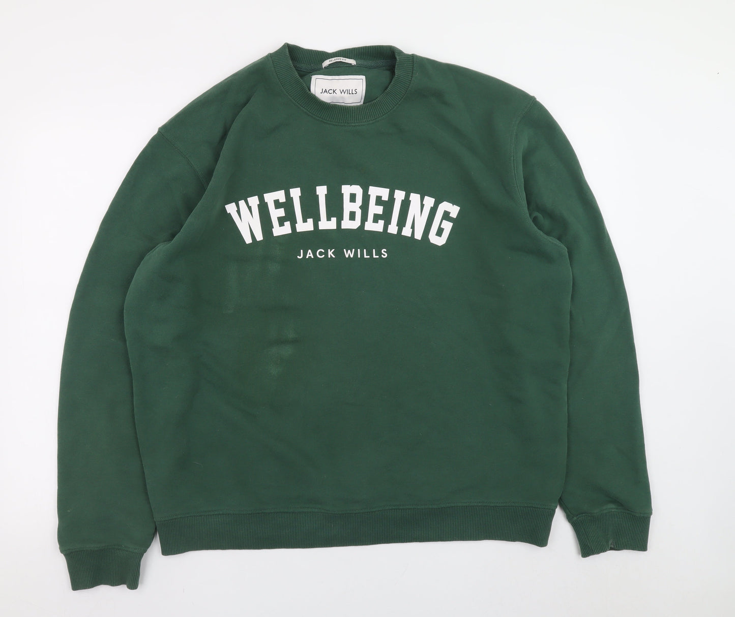 Mens UK Size L Jack Wills Green Pullover Sweatshirt