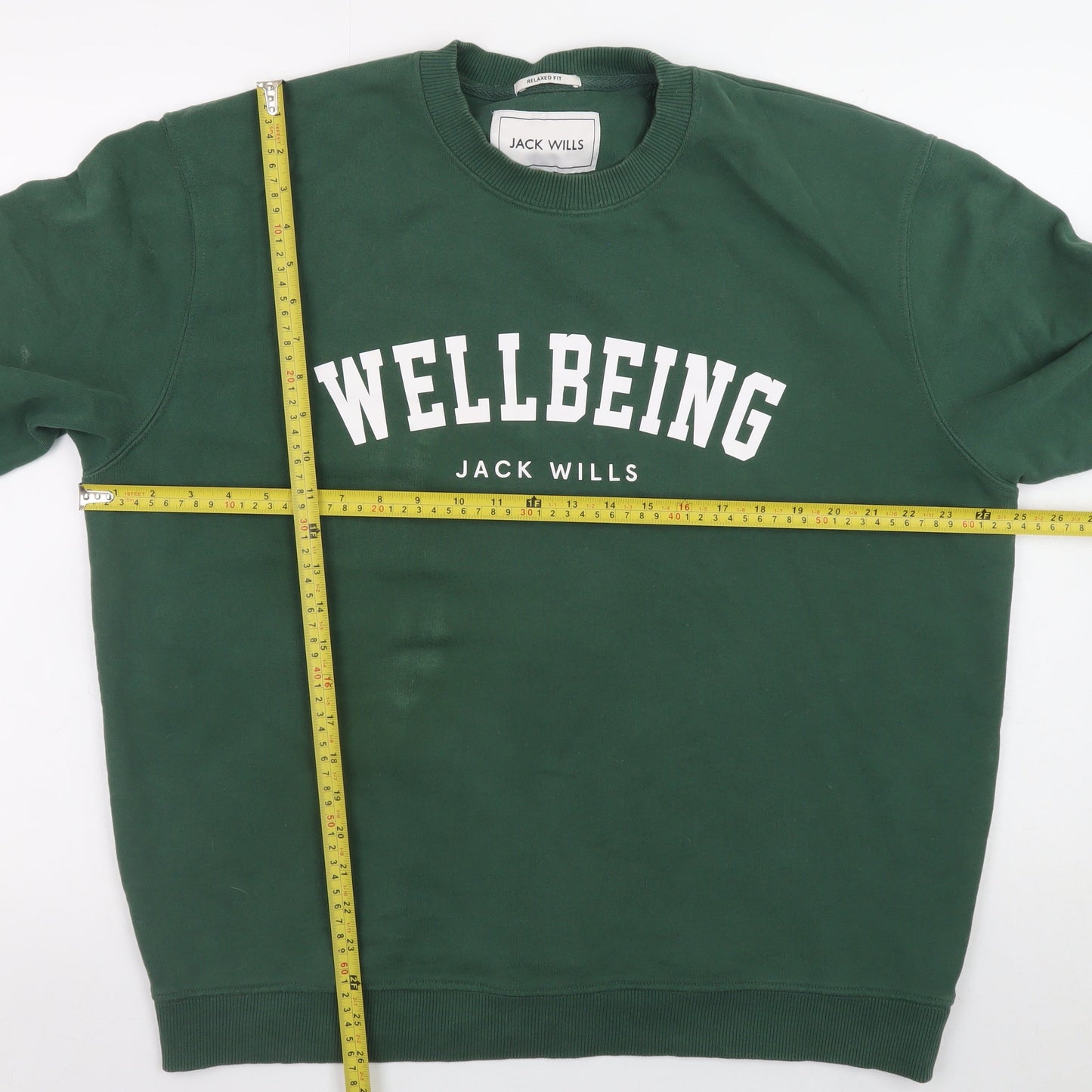 Mens UK Size L Jack Wills Green Pullover Sweatshirt