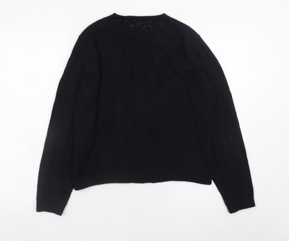 Womens UK Size L Laura Ashley Black Cardigan Jumper