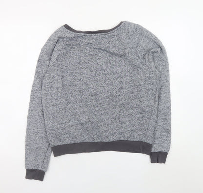 River Island Women Grey Sequin Robin Pullover Jumper Size 10