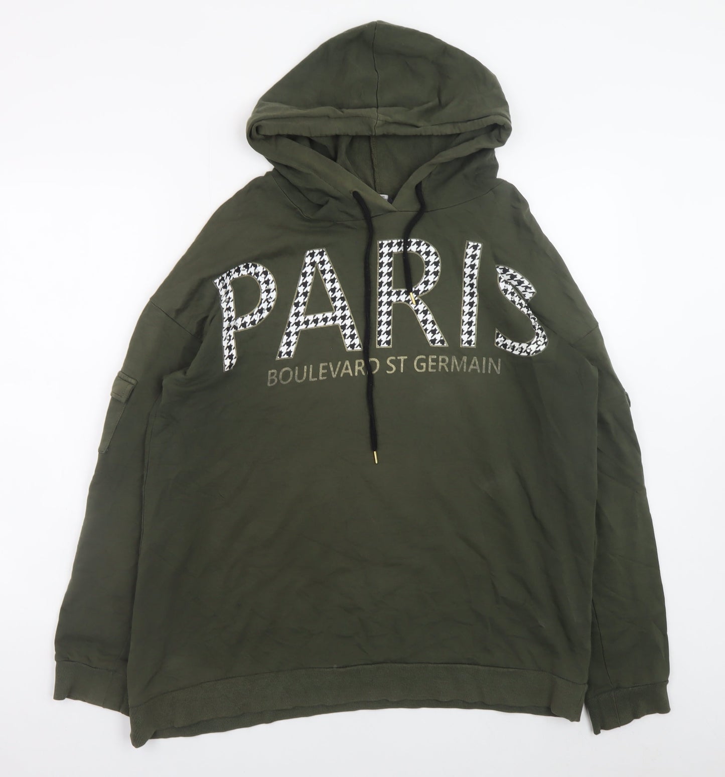 Womens UK Size 16 Select Green Pullover Hoodie