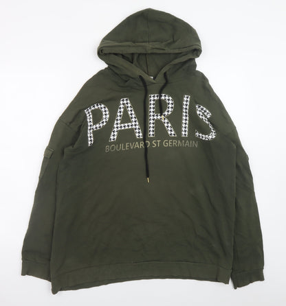 Womens UK Size 16 Select Green Pullover Hoodie