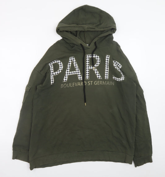 Womens UK Size 16 Select Green Pullover Hoodie