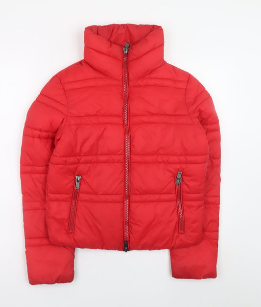 Womens UK Size S SH Collection Red Puffer Jacket
