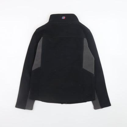 Berghaus Boys Black Fleece Jacket 9-10 Years Full Zip Outdoor Wear