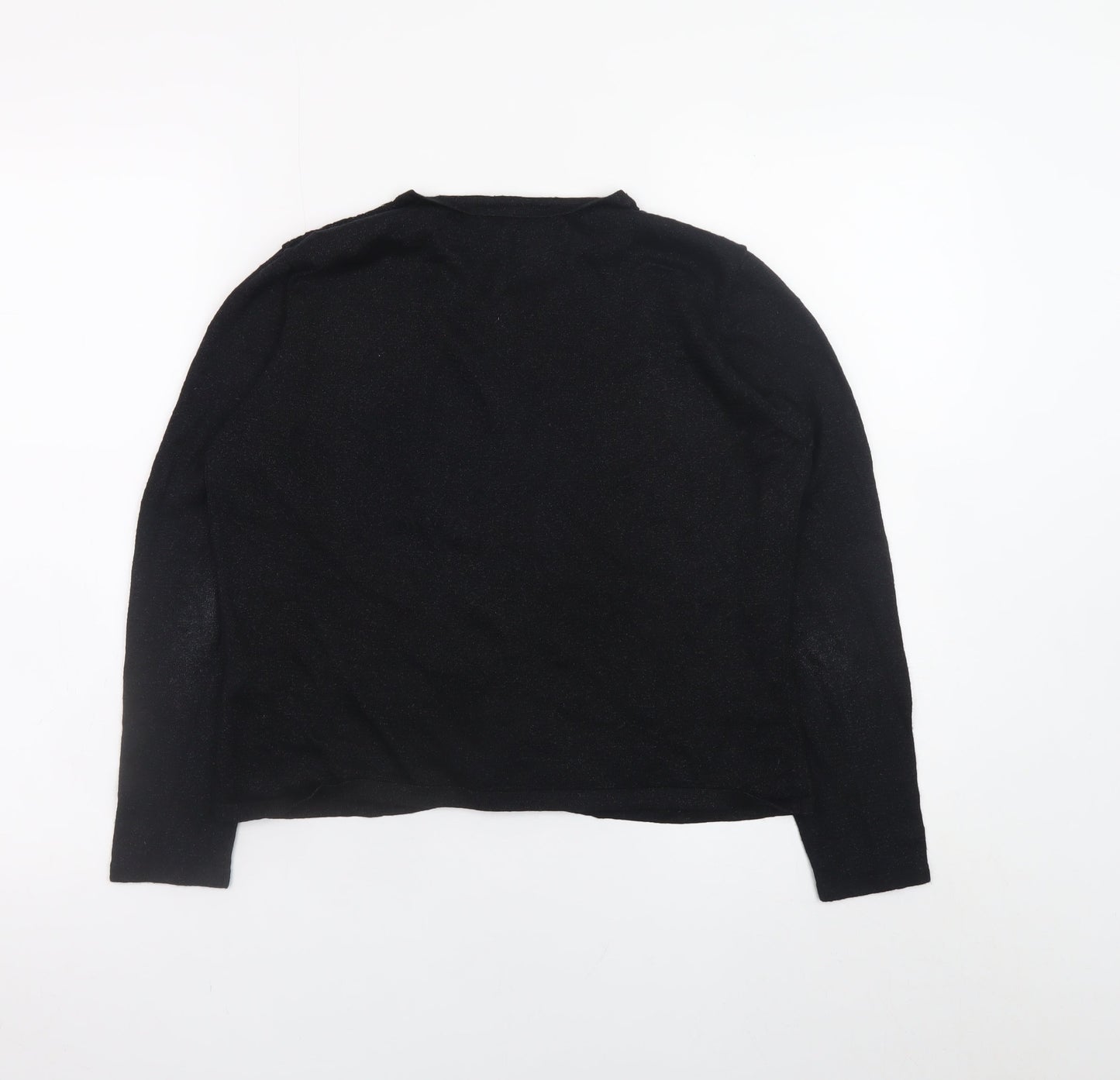Womens UK Size 12 VIZ-A-VIZ Black Cardigan Jumper