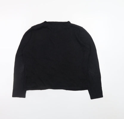 Womens UK Size 12 VIZ-A-VIZ Black Cardigan Jumper