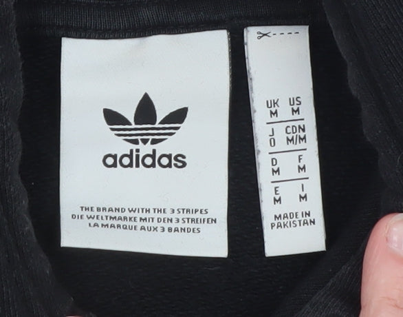Mens UK Size M adidas Black Pullover Hoodie