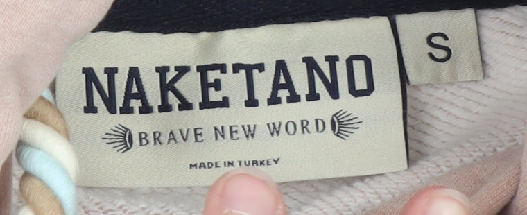 Womens UK Size S Naketano Beige Pullover Hoodie