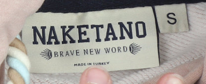 Womens UK Size S Naketano Beige Pullover Hoodie