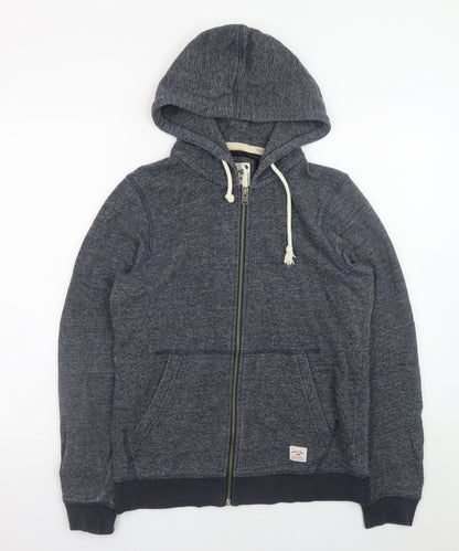 Mens UK Size S JACK & JONES Blue Full Zip Hoodie