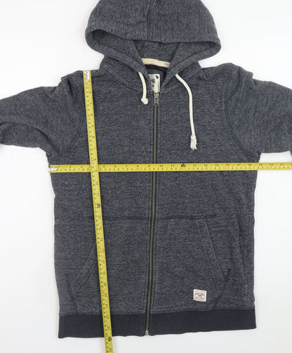 Mens UK Size S JACK & JONES Blue Full Zip Hoodie