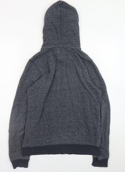 Mens UK Size S JACK & JONES Blue Full Zip Hoodie