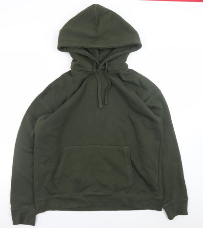 Mens UK Size M Topman Green Pullover Hoodie