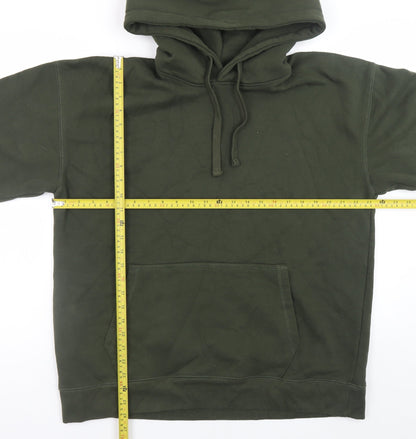 Mens UK Size M Topman Green Pullover Hoodie